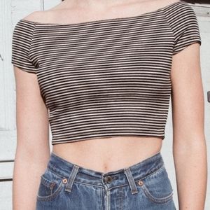 Brandy Melville - Striped Off Shoulder Ellery Too